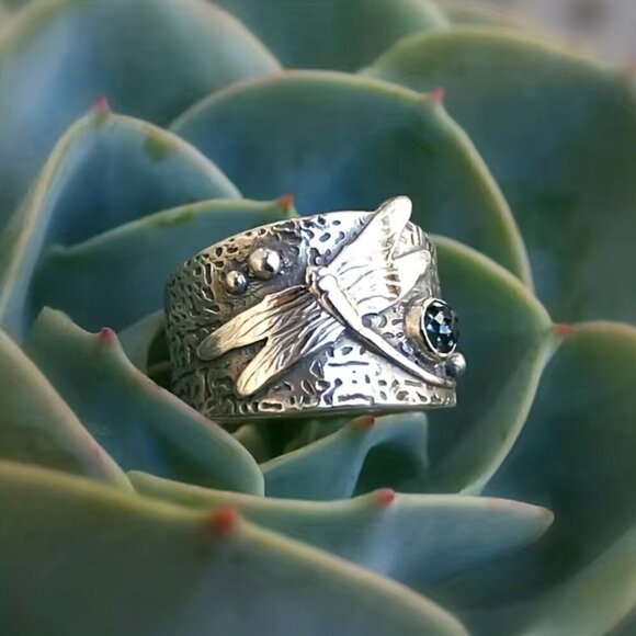 Boho Ring Dragonfly Funky and Chunky #754 - Picture 5 of 9